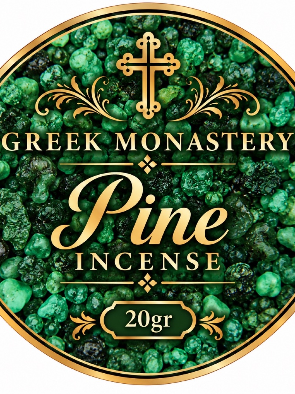 Greek Monastery Pine Incense: Mount Athos Scent, 20g Grain Incense